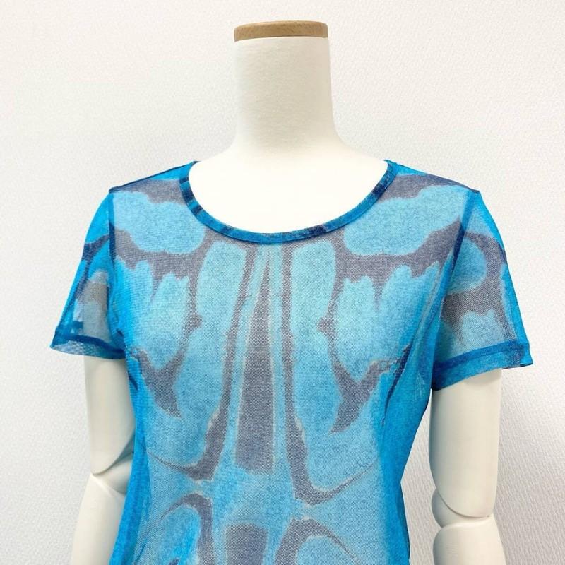 Pleats Please Issey Miyake Mesh Short Sleeve Top Size 3 Japan