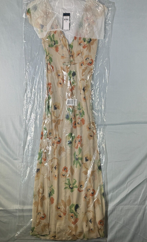 Polo Ralph Lauren 100% Silk Floral Print Dress Size 2 $398