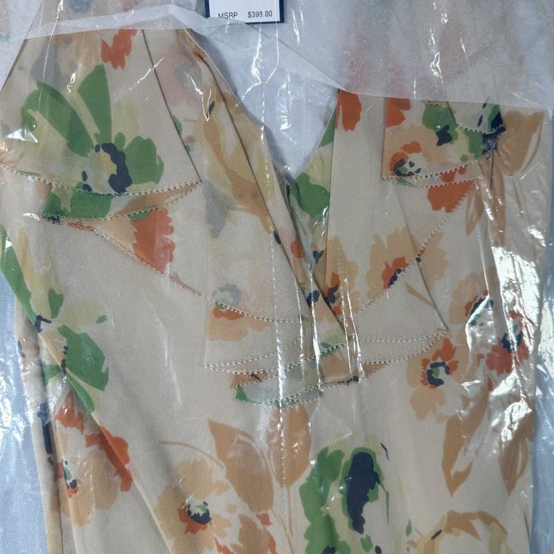 Polo Ralph Lauren 100% Silk Floral Print Dress Size 2 $398