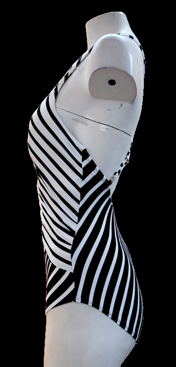 Polo Ralph Lauren Women One-Piece Swimsuit Black/White