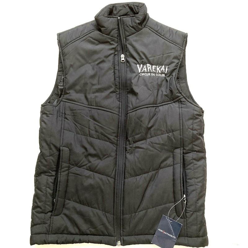Port Authority Women's Vest Size XS Solid Black Puffer Vareki Circ Du Soleil