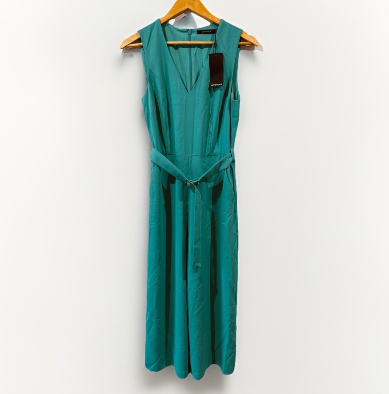 Portmans - Women's Size 10 - Rue Sea Green Sleeveless Jumpsuit With Belt NEW