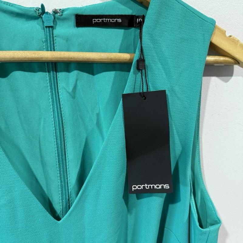 Portmans - Women's Size 10 - Rue Sea Green Sleeveless Jumpsuit With Belt NEW