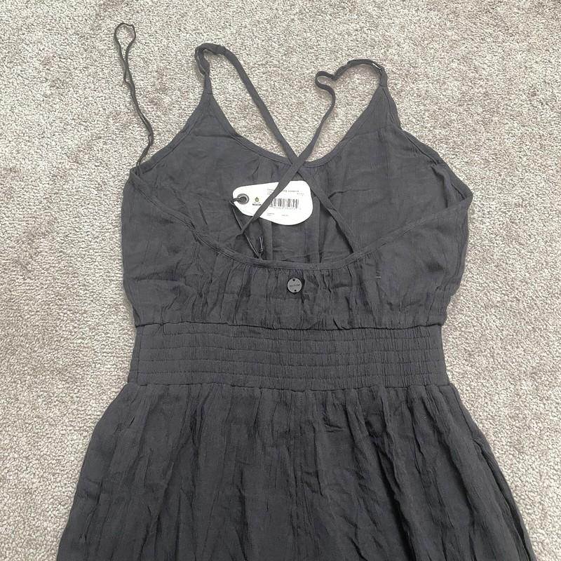 Prana Fernie Wide-Leg Jumpsuit Womens Sz S Black Smocked Pockets Boho NWT New
