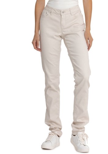 PrAna Kayla Straight Cut Jeans 18T Chalk Ivory Organic Cotton Blend Mid-Rise $99