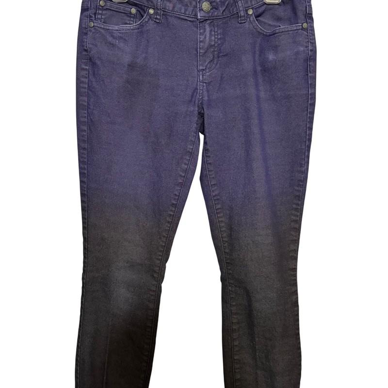 Prana Purple Ombre Gradient Women's Skinny Jeans Size 8 5-Pocket Soft Stretch