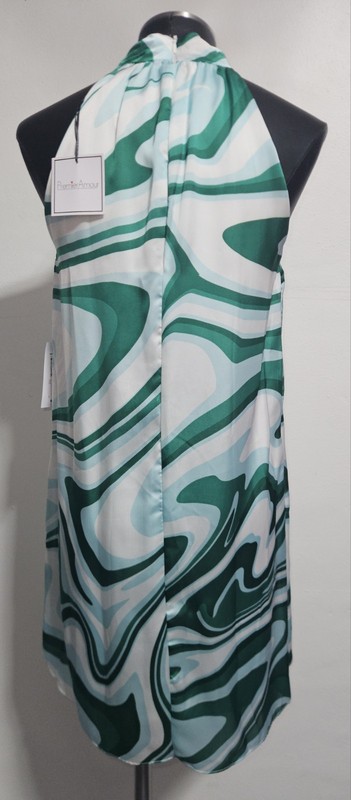 Premier Amour Dress Green White Size 4