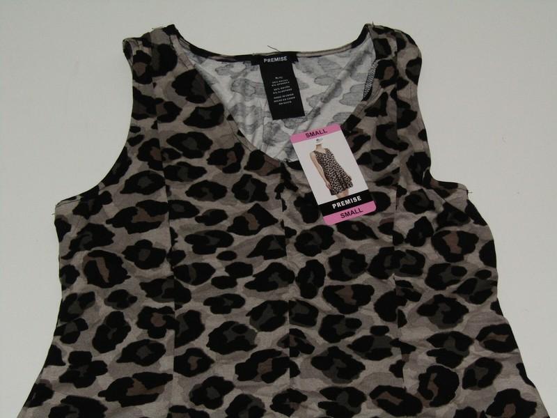 Premise Tan Black Leopard Sleeveless Summer Sun Dress NWT Womens Size XXL