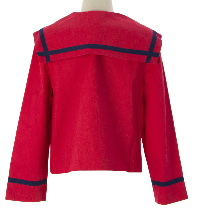 PRIORITIES Women's Red 3/4 Slv Cropped Sailor Jacket #41577 Sz Medium $98 NEW