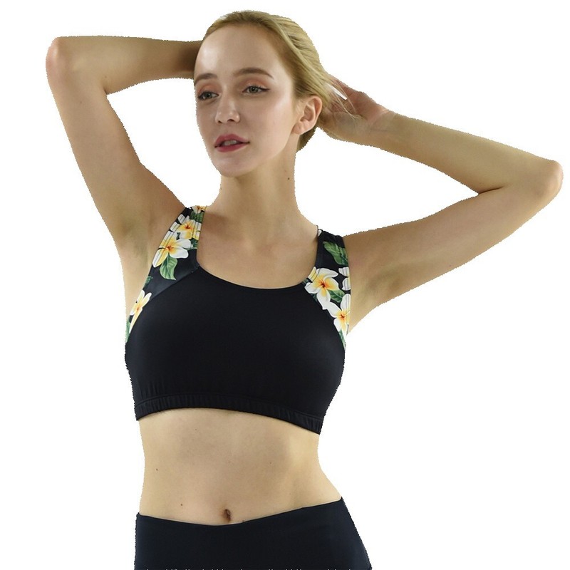 Private Island Hawaii Women Sports Bra Swim Tank Top Built-in Bra Quick Dry