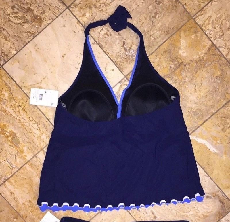 Profile By Gottex Navy Swimsuit Tankini Top Plus Size Women's Nwt