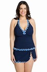 Profile By Gottex Navy Swimsuit Tankini Top Plus Size Women's Nwt
