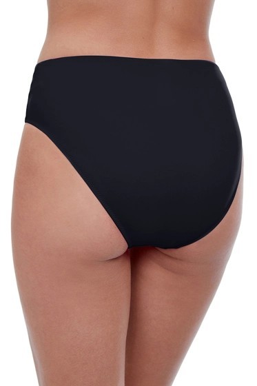 PROFILE BY GOTTEX Tutti Frutti Mid Rise Swimsuit Bottom Black 14 NEW