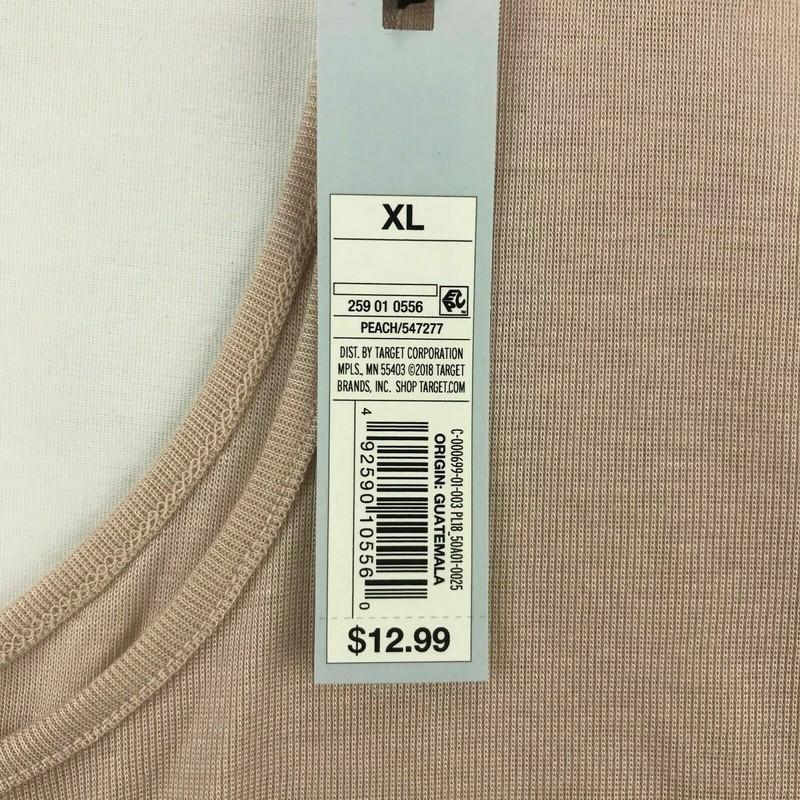 Prologue Womens Size XL Tank Top Beige V-Neck 100% Lyocell Rib Knit