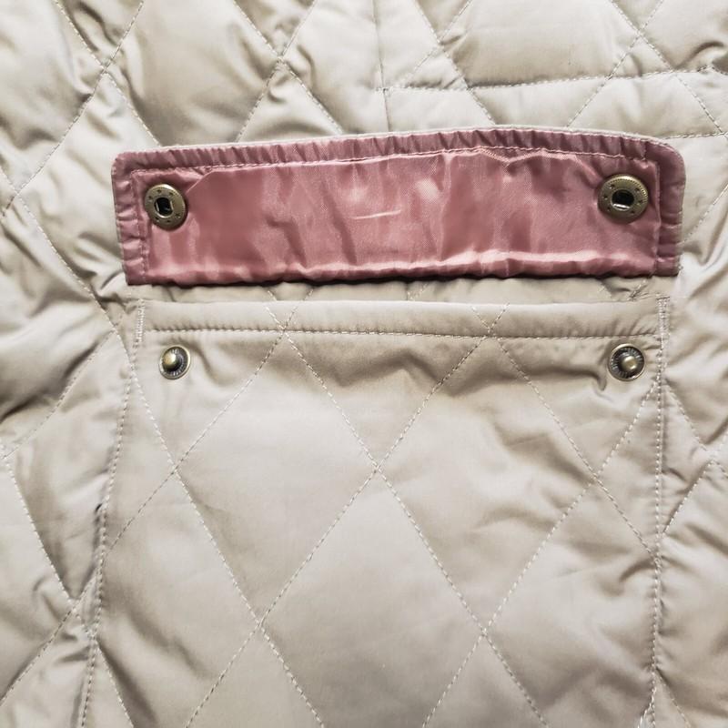 Puffer Vest Womens Large Taupe Quilted Goose Down Packable Outdoor EDDIE BAUER