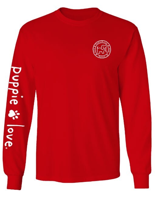 Puppie Love - Christmas ELF Pup - ADULT LS T-Shirt - NEW