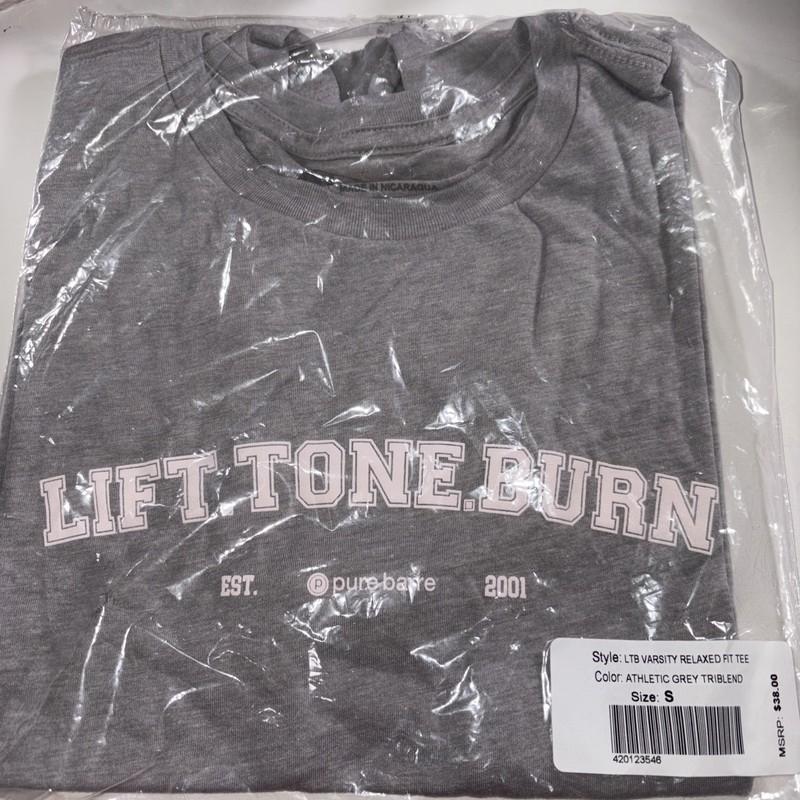 Pure Barre Varsity Relaxed Fit Tee Color: Athletic Grey Triblend Size: S NEW