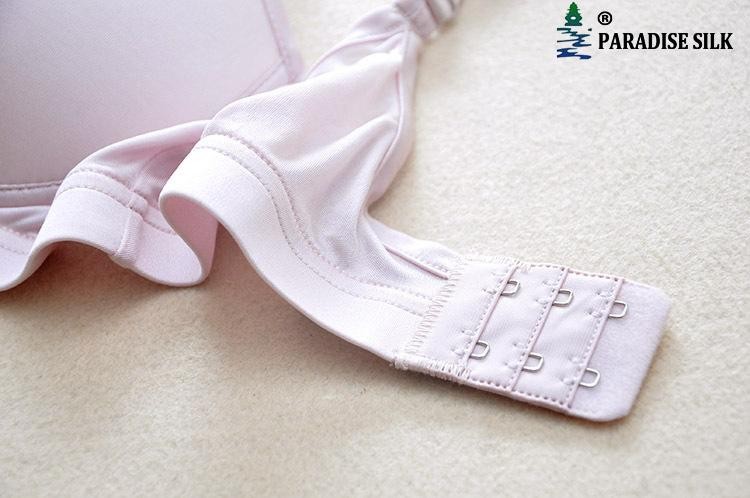 Pure Silk Knitted Sports Bra Sponge Padded Wire Free W Buckle