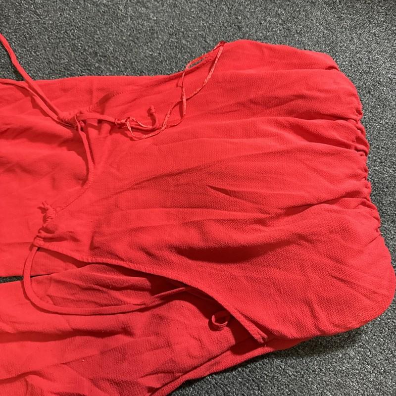 Purple Snow Women Size M Red Jump Suit Wromper Sleeveless Flare Bottoma