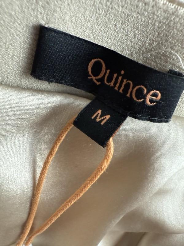 Quince Washable Silk Maxi Skirt Women’s M Champagne Bias Cut Slip Skirt NWT $99