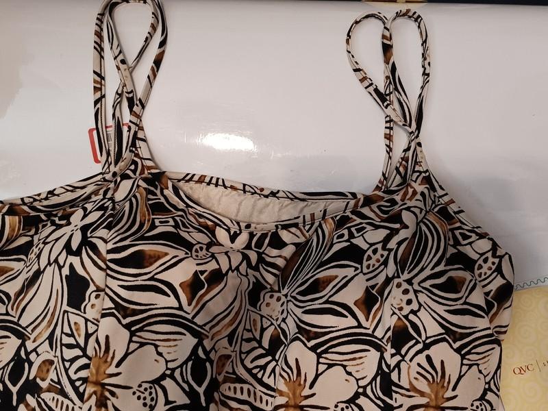 QVC It Fits Slender Thighs 26W Plus Size Womens One Piece Floral Swimsuit