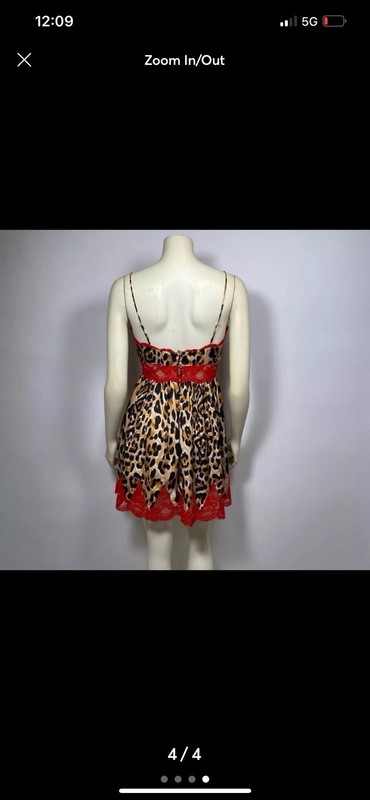 Rabanne H&M Red Laced Leopard Dress Size S