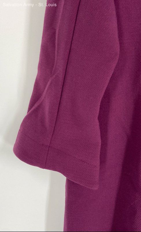 Rachel Rachel Roy Womens Purple Long Sleeve Round Neck Sheath Dress Size 8