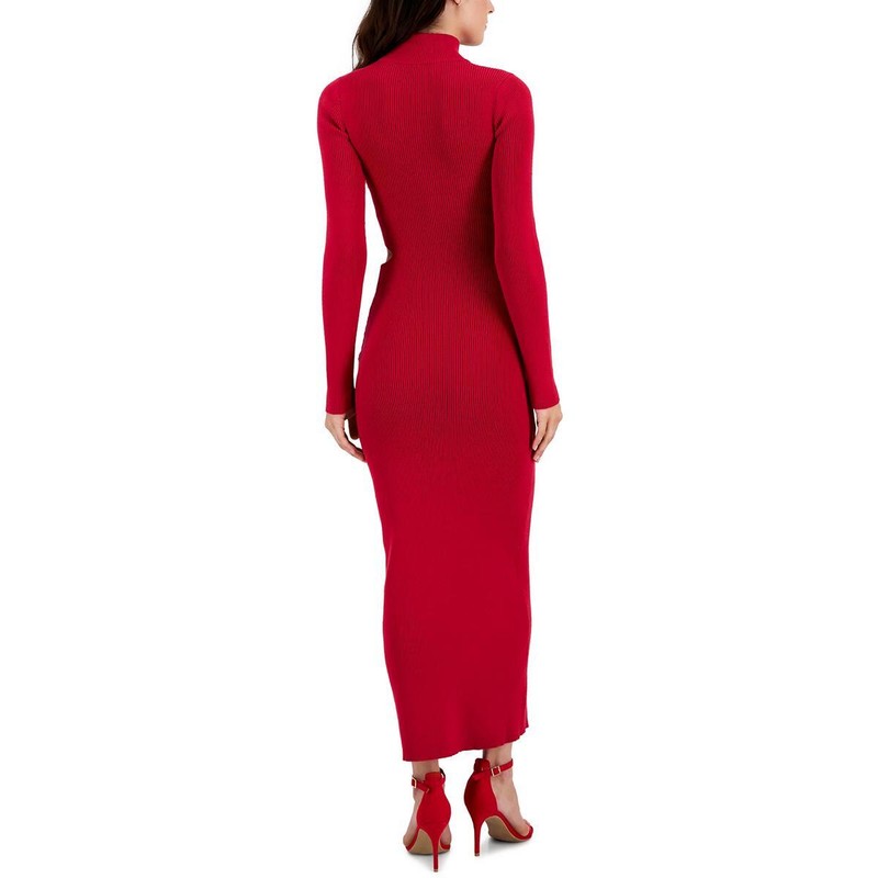 Rachel Rachel Roy Womens Red Full Length Mock Neck Sweaterdress XL BHFO 3020