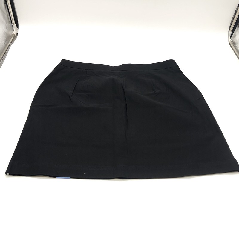 Rafaella Golf Performance Skort Women Large Black Functional Pocket Slit Pull On