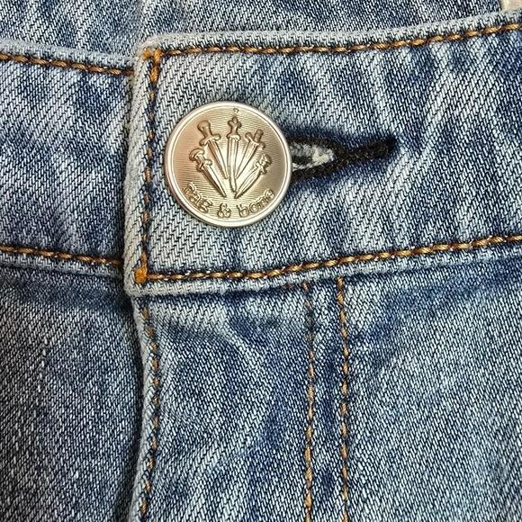 Rag & Bone Dre Low Rise Slim Boyfriend Fray Hem Jeans In Daphne Size 26