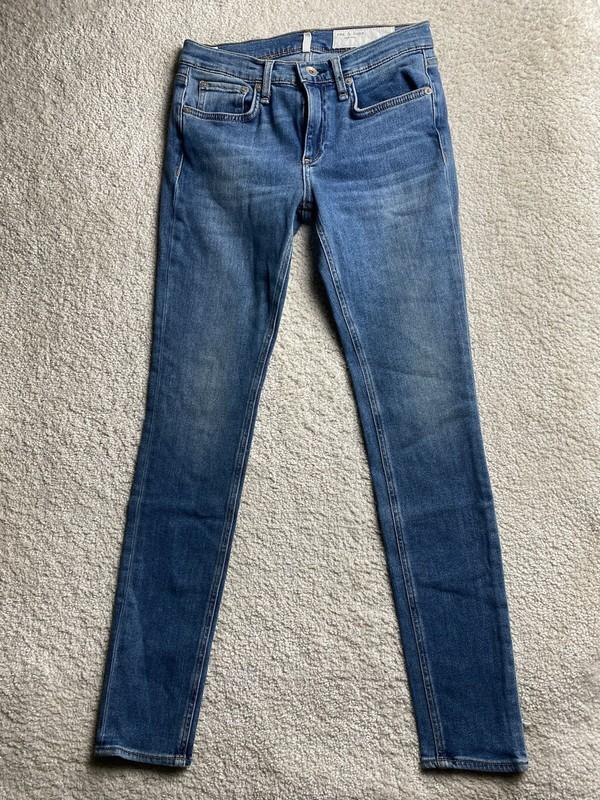 Rag & Bone Jeans Women's Size 25 Skinny Ankle 28" Inseam Blue Denim
