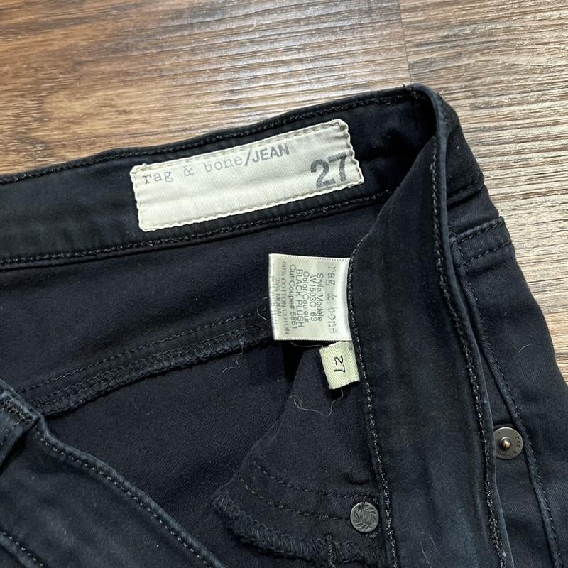 Rag & Bone Legging Jeans In Black Plush Women’s Denim Stretch Pants Size 27