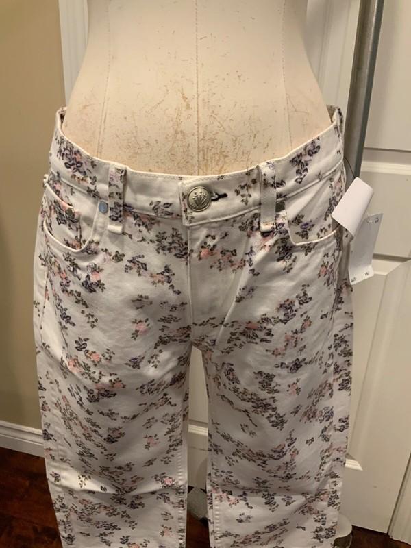 Rag & Bone White “Micro Floral Boy Jeans” Size 25 NWT Retail Price $265