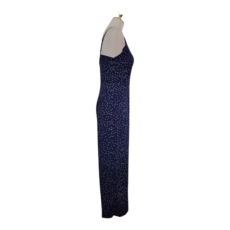 Rails Gabrielle Navy Speckled Dot Jumpsuit Women’s Size M Rayon Wide Leg Cropped