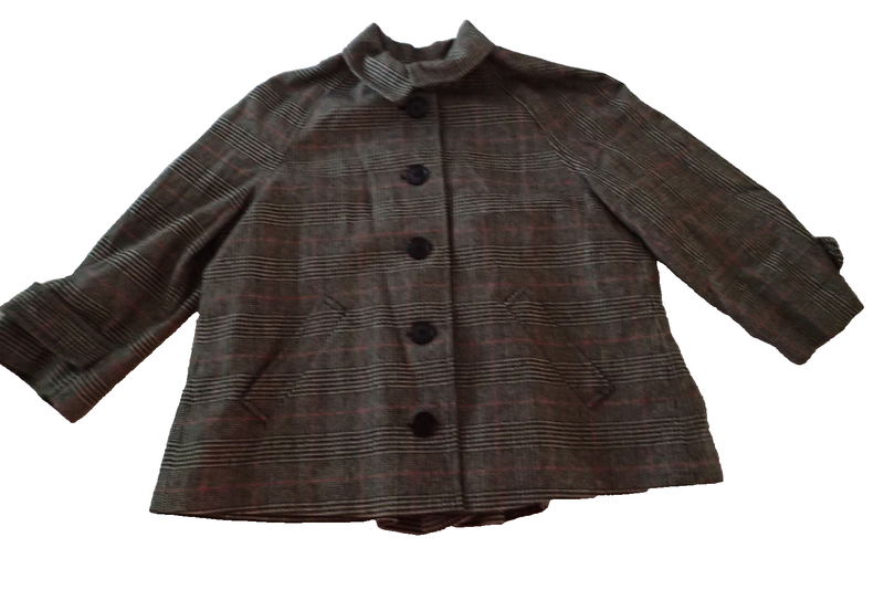RALPH LAUREN BLAZER Ladies Jacket COAT Sz 12P PLAID cropped