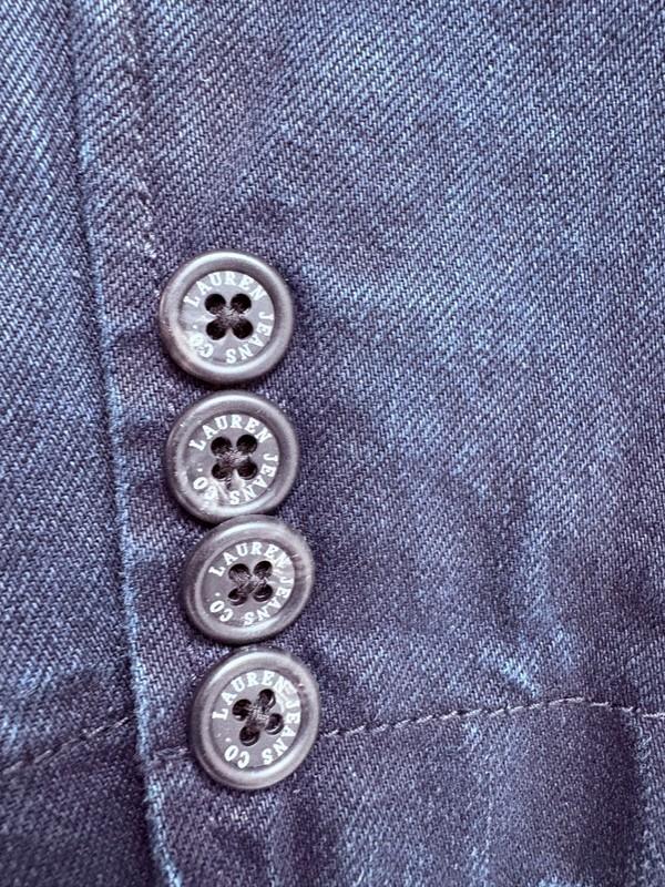 Ralph Lauren Jeans Co Women’s Large Denim Blazer Jacket Preppy Old Money