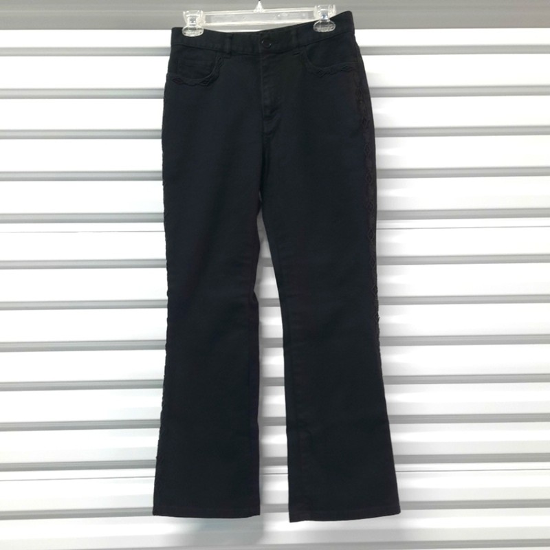 Ralph Lauren Jeans Women's Size 4 Black Bead Embellished Denim Y2K Retro Pants