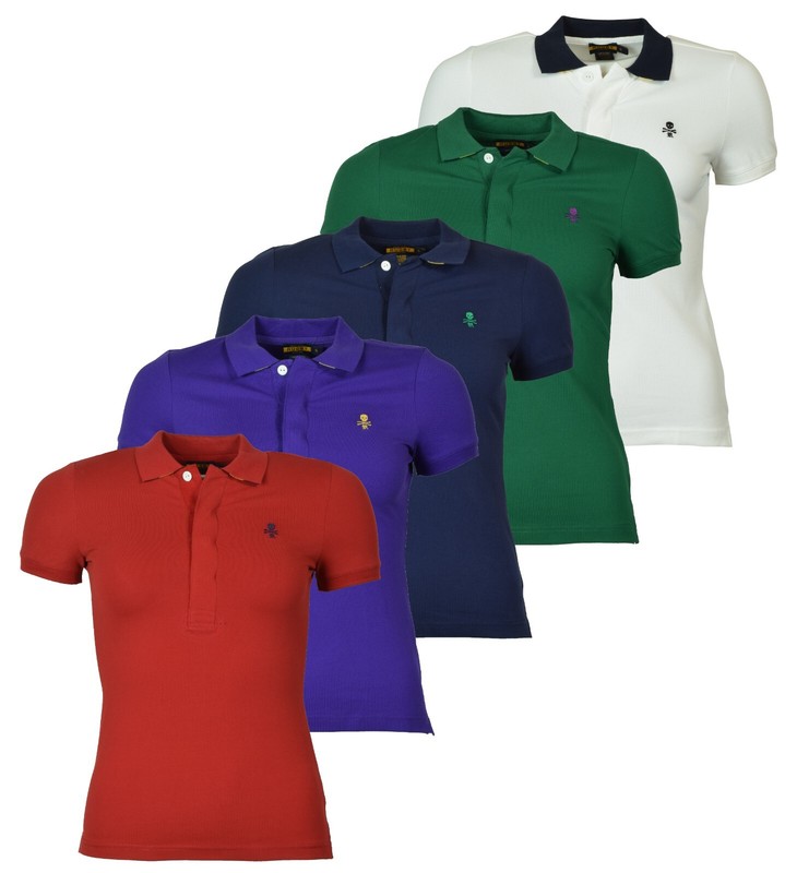 Ralph Lauren Rugby Women's Short Sleeve Polo-Skull and Crossed Bones Shirt