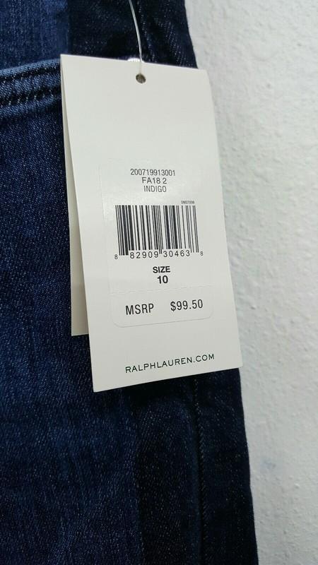 Ralph Lauren Womens 1469 Blue Raw Hem Cropped Jeans 10 B B