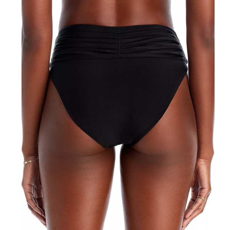 Ramy Brook Ivo Pleated High Rise Bikini Bottom MSRP $108