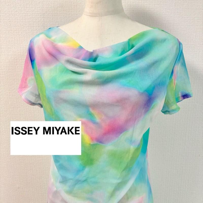 Rare ISSEY MIYAKE Colorful Sheer Top Nylon Waterproof Japan