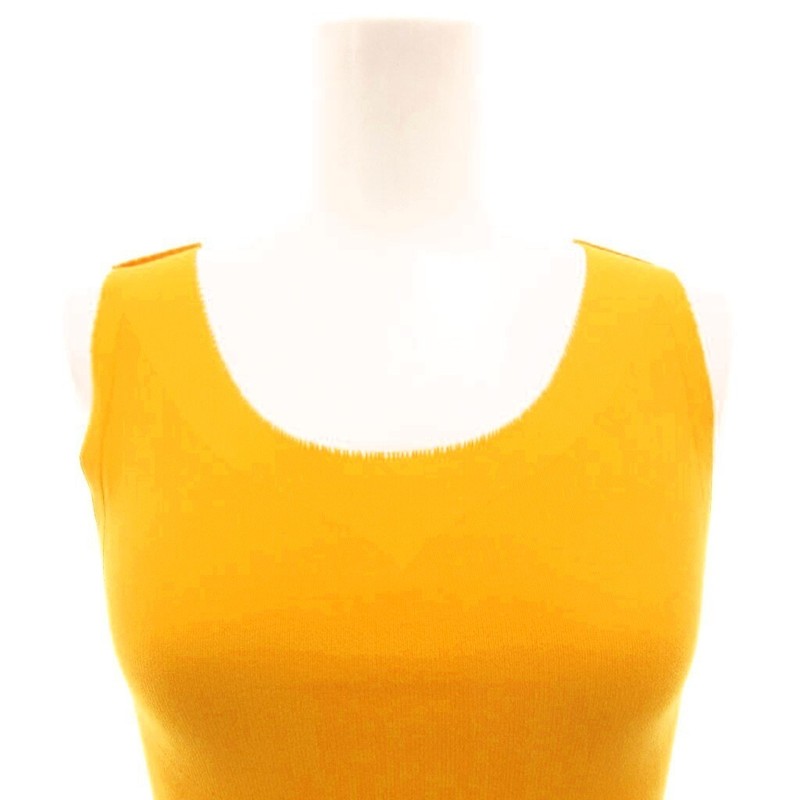 Rare Me Issey Miyake Tank Top Sleeveless Logo Yellow Japan
