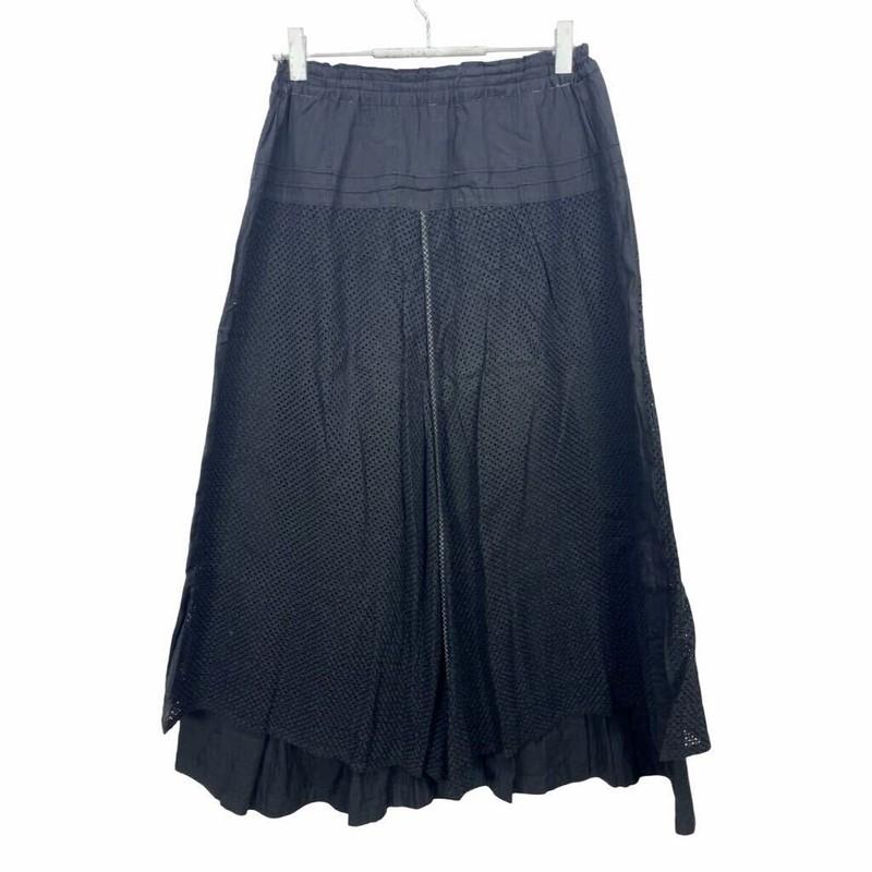 Rare Vintage Issey Miyake Black Mesh Long Skirt M Japan