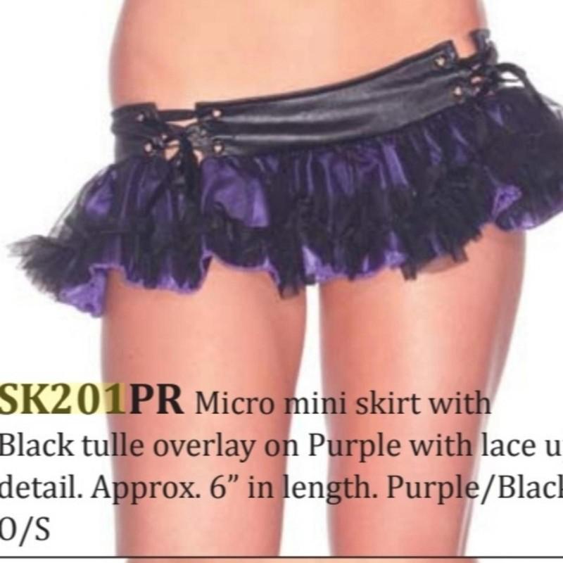 Raveware‎ micro mini skirt Purple O/S New