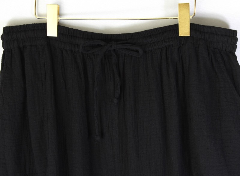 RAVIYA Cotton Cargo Coverup Pants Size 1X Black Retail $58