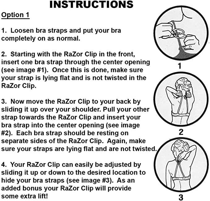 Razor Clips Bra Strap Clips Racer Back Conceal Straps Cleavage Control