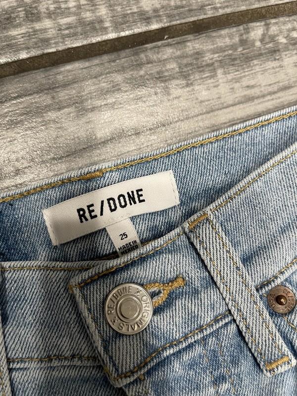 RE/DONE 80’s Slim Straight Button Fly Jeans Size 25 Women’s