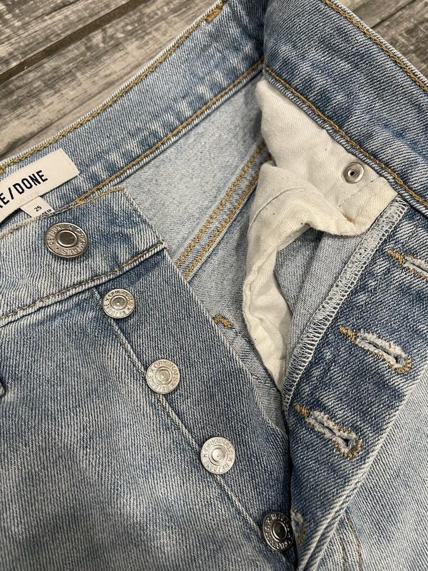 RE/DONE 80’s Slim Straight Button Fly Jeans Size 25 Women’s