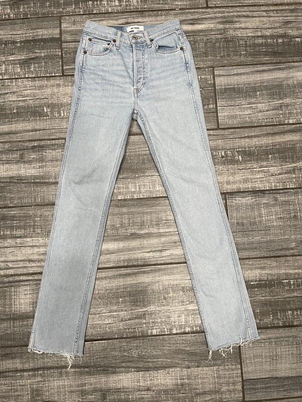 RE/DONE 80’s Slim Straight Button Fly Jeans Size 25 Women’s