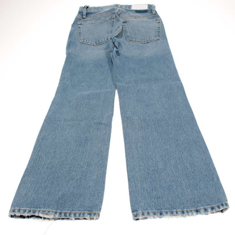 Re/Done NWT Distressed Jeans Size 27 US 90s High Rise Loose In Worn Heather Blue